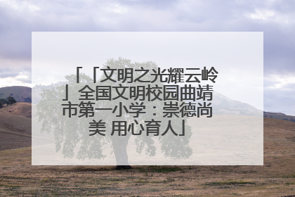 「文明之光耀云岭」全国文明校园曲靖市第一小学：崇德尚美 用心育人